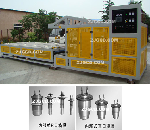 PVC, PE pipe belling machine and mold