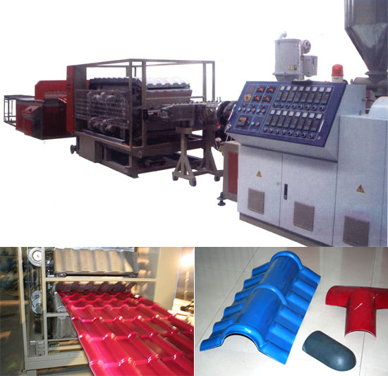 PVC-ASA Glazed tile coextrusion line