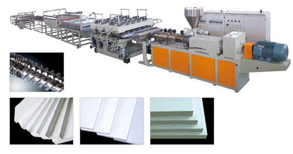 PVC Wide crust half skinning foam board production...